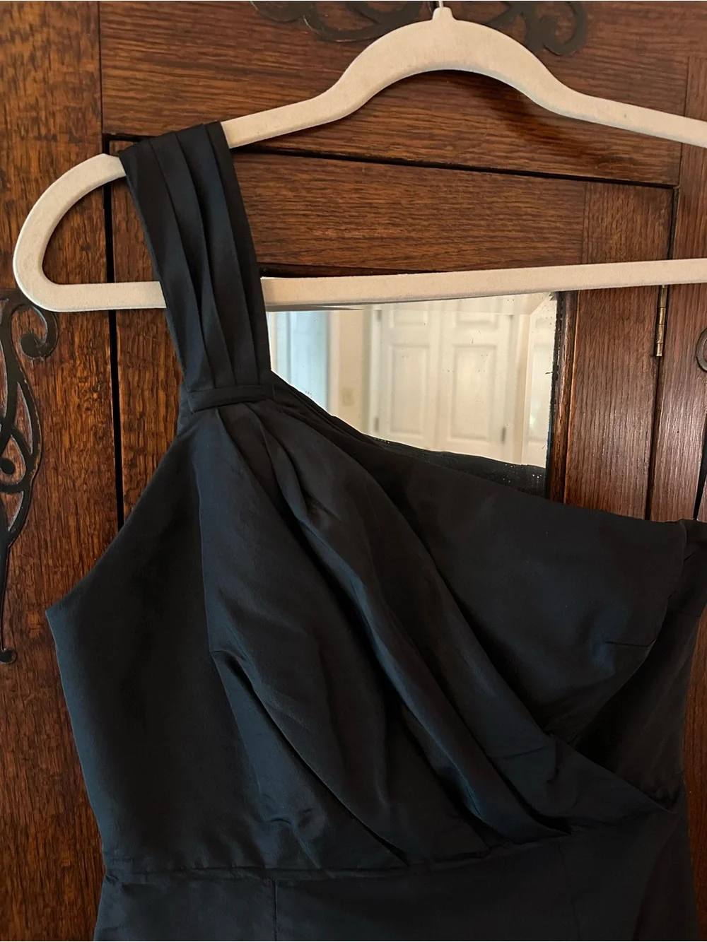 J. Crew Silk One-Shoulder Little Black Dress Wedding Bridesmaid Cocktail Size 4
